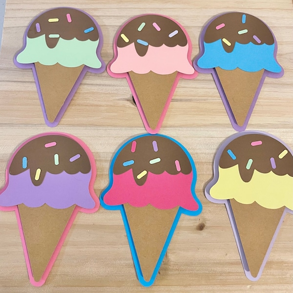 Ice Cream Cutouts, Ice Cream Party Decor, Sweet Treats Decor, Birthday Party Decor, Sprinkle Party, Ice Cream Decor