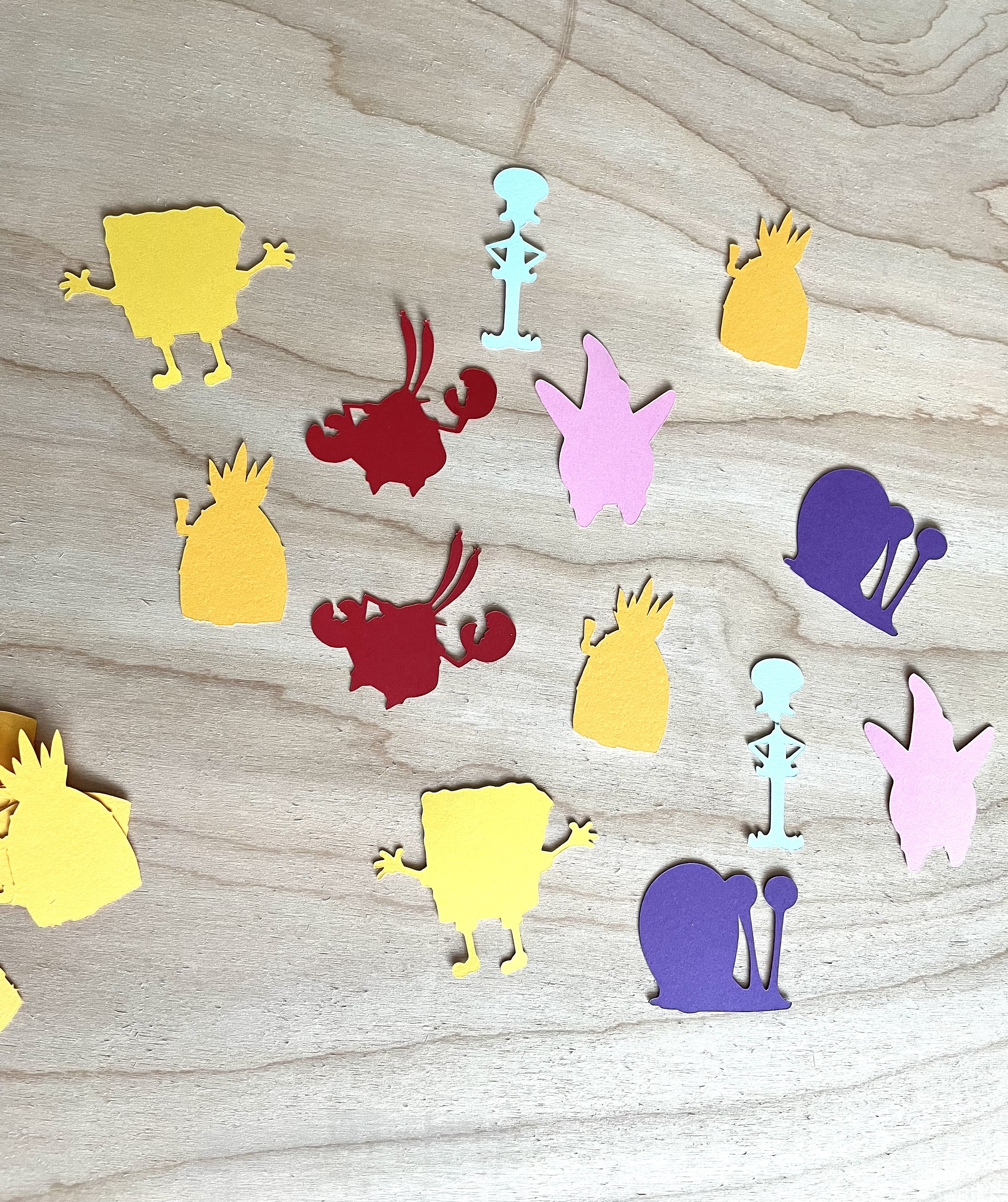 SpongeBob Confetti Die Cuts Ephemera SpongeBob SquarePants Birthday Confetti SpongeBob Party Birthday Decor SpongeBob Decor