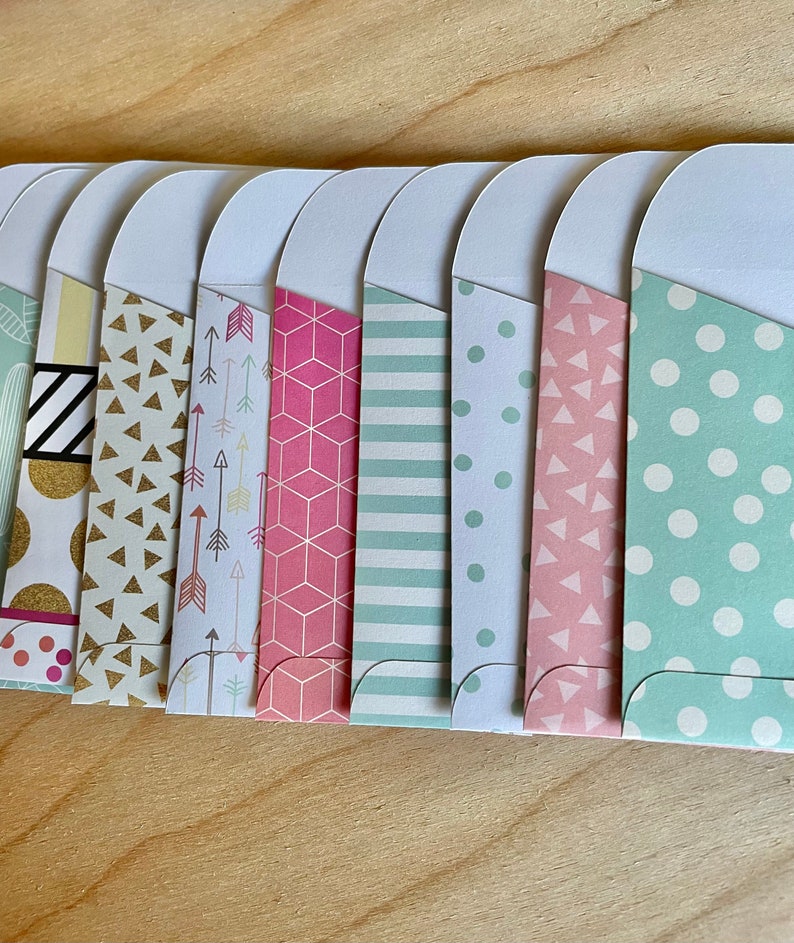 Mini Envelopes, Money Challenge Envelopes, Gift Card Envelopes, Money