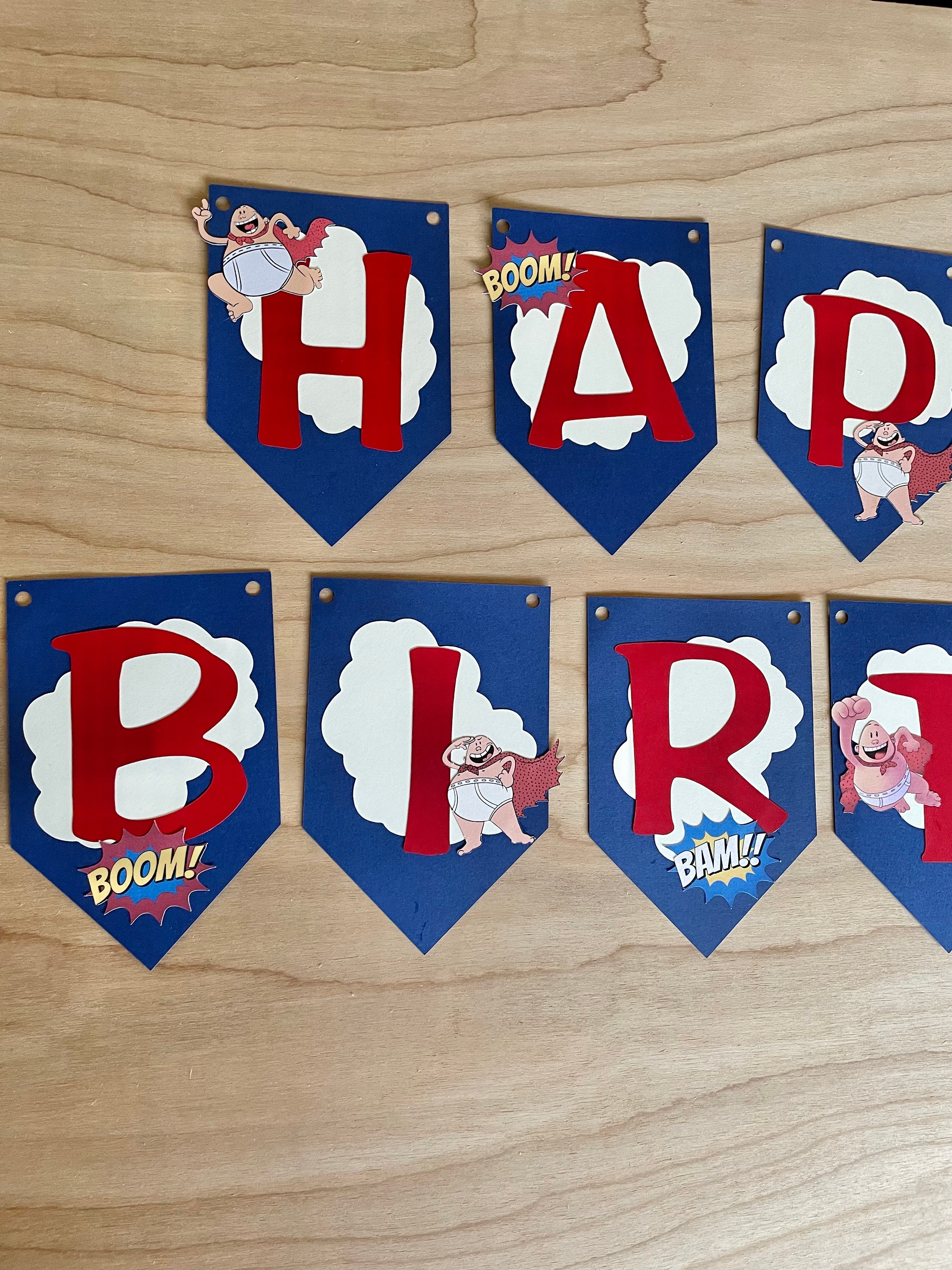 Captain Underpants Birthday Banner Super Hero Party Captain - Etsy