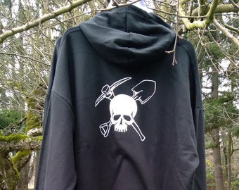 Skull Pick and Shovel Rockhound Geology Hoodie Sweatshirt