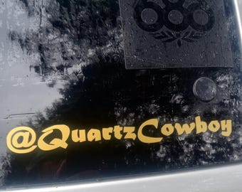 Large Gold QuartzCowboy Die-cut vinyl decal