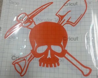 Large Skull Rockhound Miner Vinyl Decal