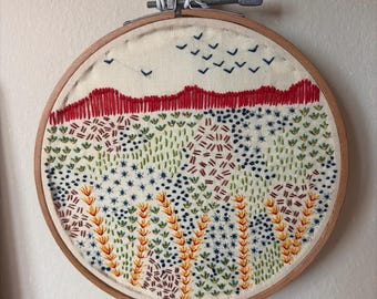 Embroidery Wall Hanging in Hoop
