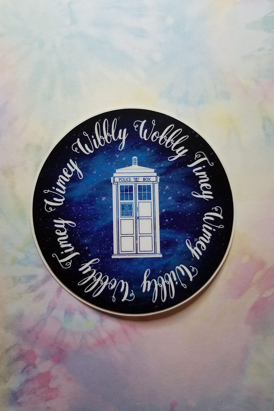 Doctor Who Tardis Sticker: Wibbly Wobbly Timey Wimey Galaxy Decal - Etsy