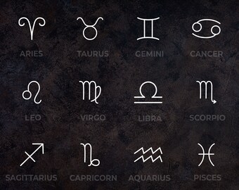 Zodiac Sign Vinyl Decal: Custom Color Astrology Sticker