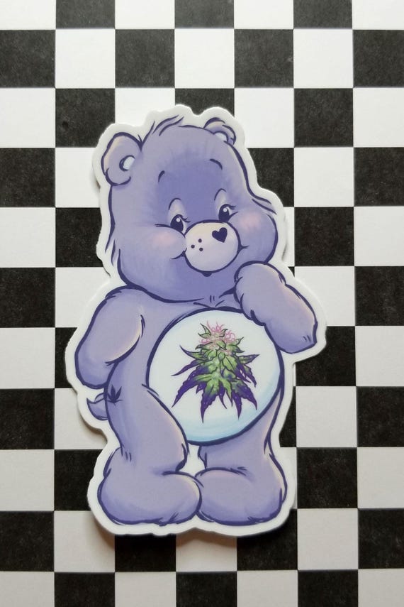 Kush Bear Vinyl Weed Sticker - Marijuana, Cannabis Art Decal