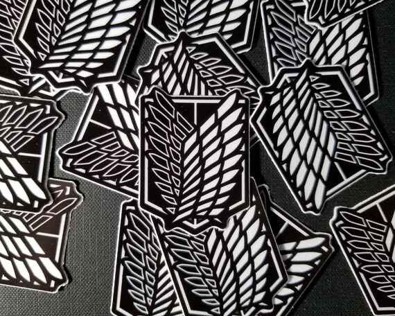 Attack On Titan Scout Badge Vinyl Sticker Aot Inspired Logo Etsy