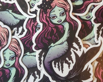 Autocollant en vinyle Sweet Siren - Mermaid Art Decal