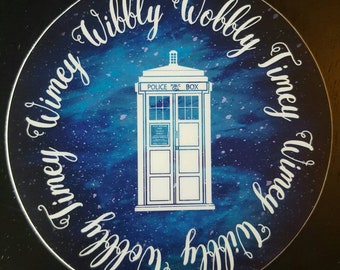 Doctor Who Tardis Wibbly Wobbly Timey Wimey Vinyl Sticker - Dr Who Universe Galaxy 4" Round Circle Decal