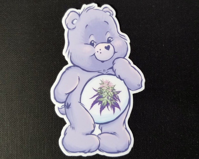 Kush Bear Vinyl Weed Sticker Marijuana Cannabis Art Decal | Etsy