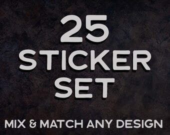 Mix & Match Vinyl Sticker Set: Weed, Anime, Fantasy Art - 25 Pack