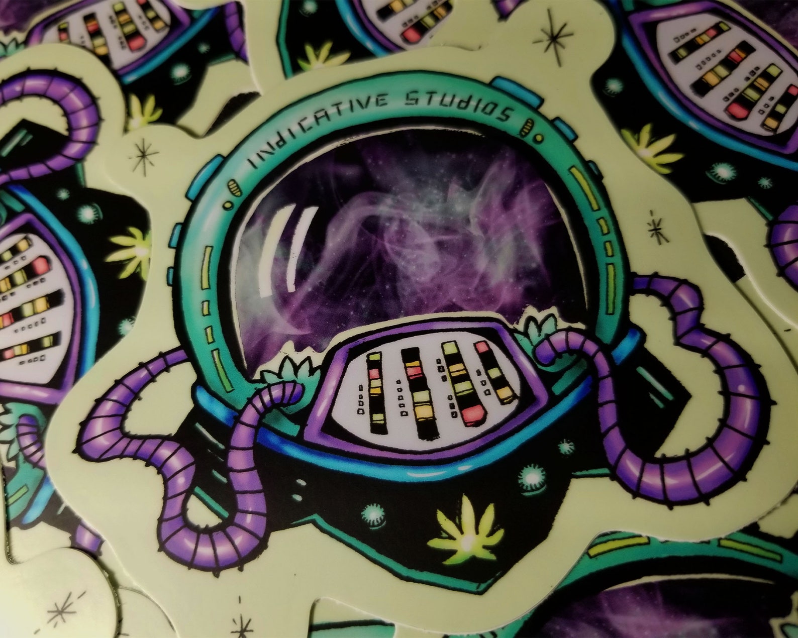 Smoky Universe Astronaut Vinyl Weed Sticker Marijuana Decal | Etsy
