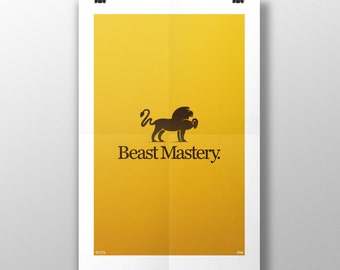Beast Mastery Hunter - World of Warcraft WoW Class/Spec Brands Poster Series Digital File Set