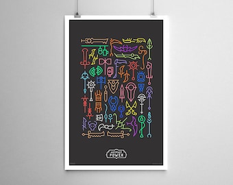 Cartel mate de poder de artefacto (oscuro) - Diseño de armas de la Legión inspirada en World of Warcraft