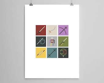 Power Rangers Lexigram Minimalist Poster