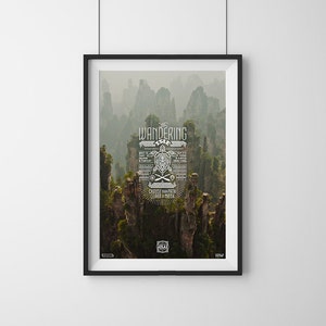 The Wandering Isles - World of Warcraft ATLAS Staring Zone Tourism Travel Poster Series, Typography & Photography