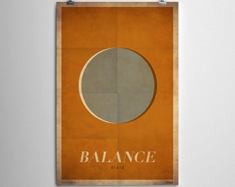 Druida equilibrio - WoW clase minimalista cartel serie