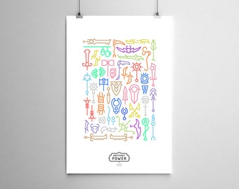 Artifact Power Matte Poster (Light) – World of Warcraft Inspired Legion Weapon Design