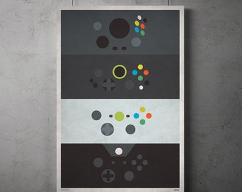 Microsoft Xbox Controller Minimalist Poster