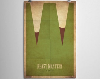 Beast Mastery Hunter - WoW Minimalist Class Poster Series