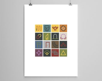 Nintendo Lexigram Minimalist Poster
