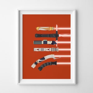 Red - Star Wars RGB Lightsaber Color Poster Series