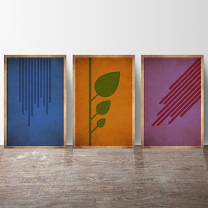Art Set (Resto Druid, Prot Paladin, BM Hunter, Resto Shaman, Destro Warlock) - WoW Minimalist Class Poster Series