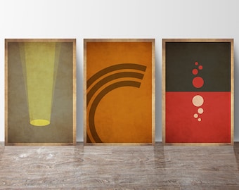 Art Set (Druid, Priest, Death Knight) - WoW Minimalist Class Poster Series