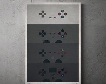 Sony Playstation Controller Minimalist Poster