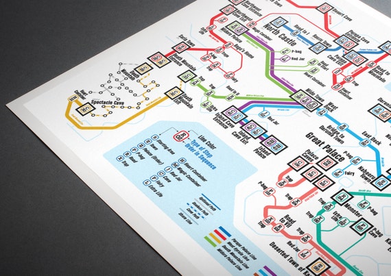 Zelda 2: the Adventure of Link - NES Map Series - Etsy