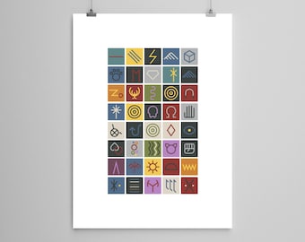 X-Men Lexigram Minimalist Poster