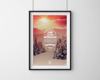 Dun Morogh - World of Warcraft ATLAS Staring Zone Tourism Travel Poster Series, Typography & Photography