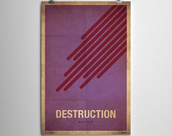 Destruction Warlock - WoW Minimalist Class Poster Series