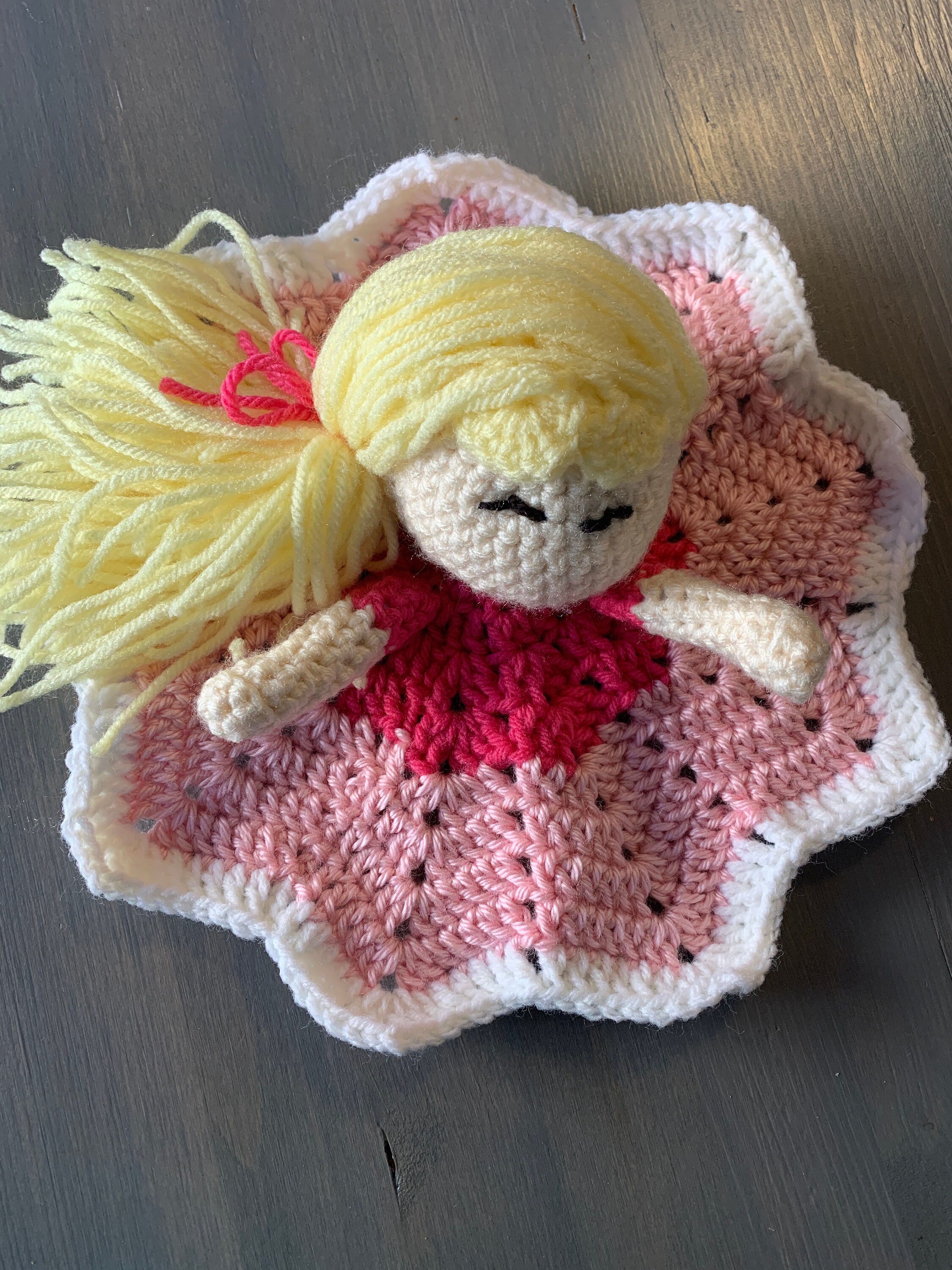 Pink Princess Lovey crochet pattern