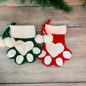Paw Print Christmas stocking