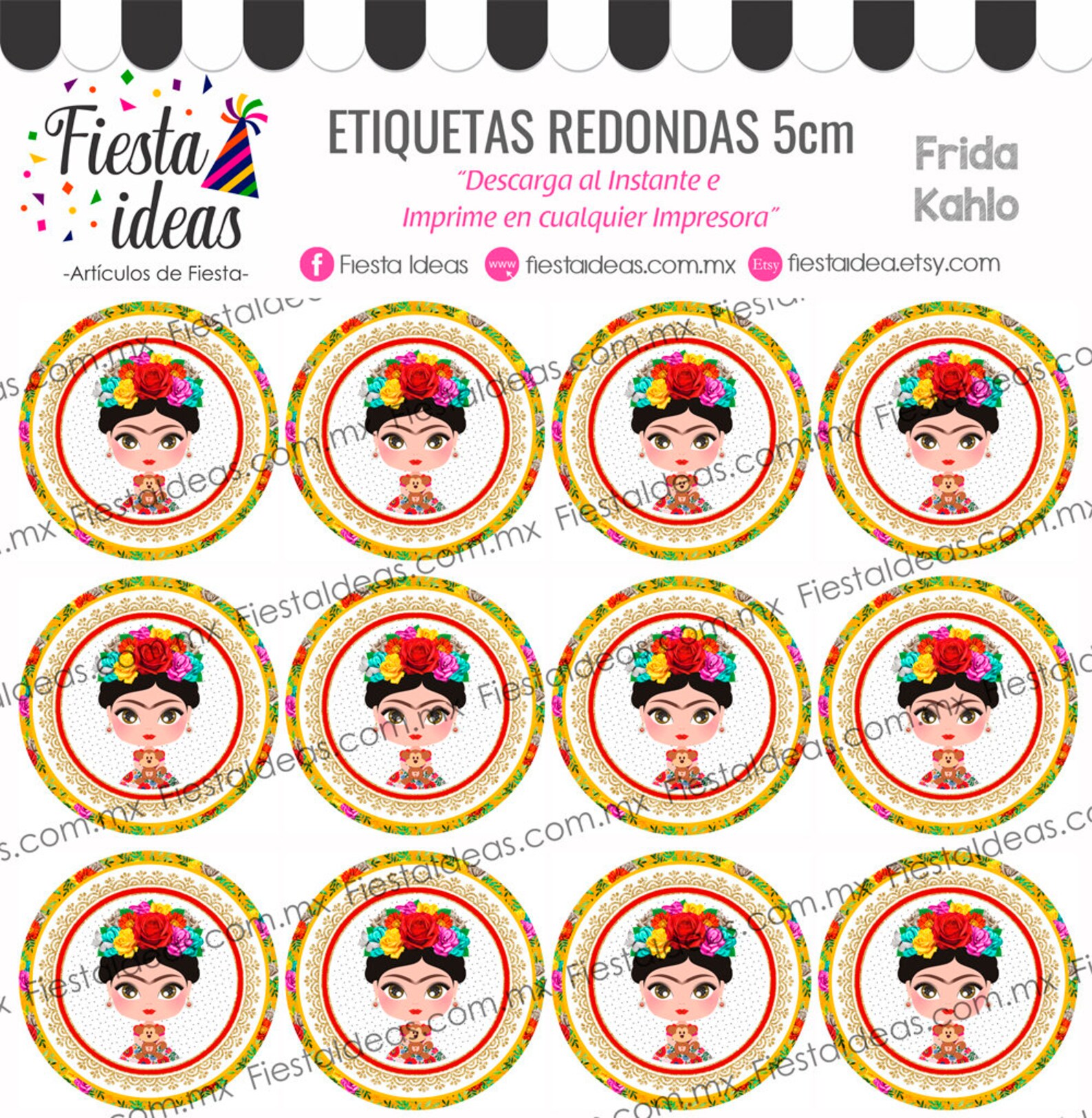 Frida Kahlo Invitations Party, Frida Kahlo Birthday Invitations, Frida ...