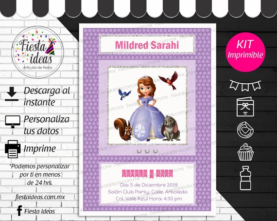 Kit Completo Digital Princesa Sofia Disney!