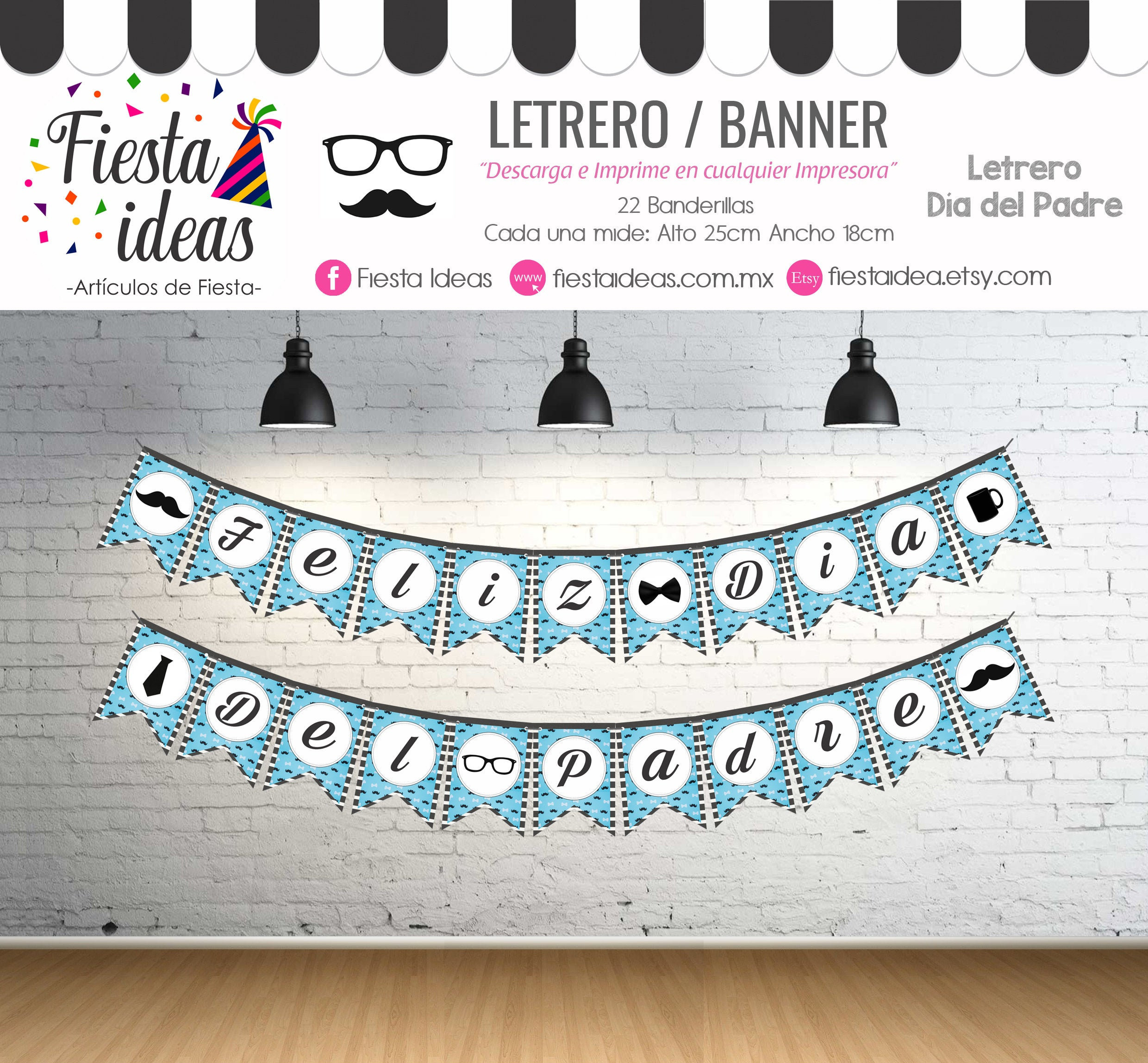 Banner Dia del Padre Letrero Dia del Padre Banner Feliz Dia - Etsy México