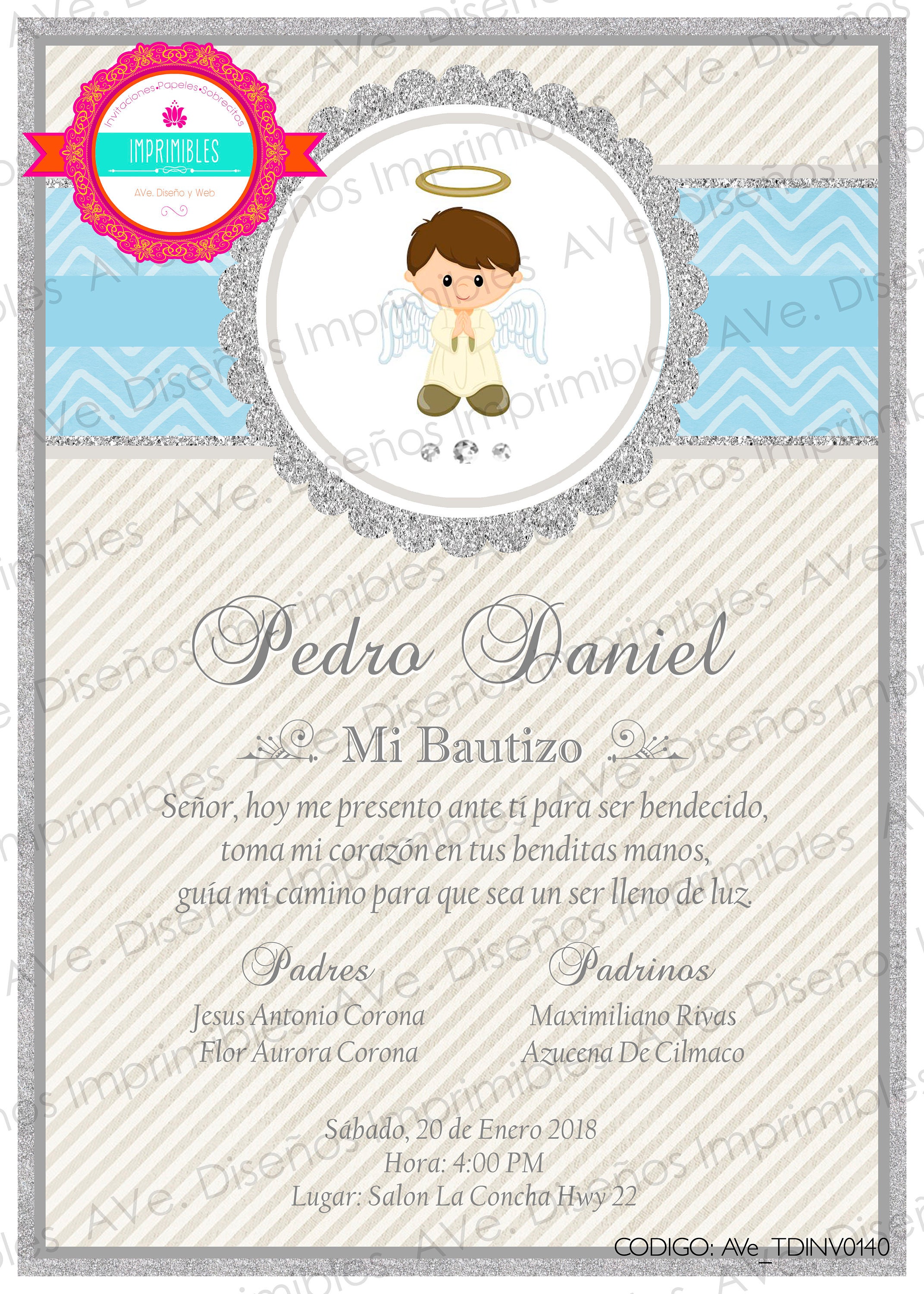 Invitaciones para Bautizo o Primera Comunion Baptism Etsy España