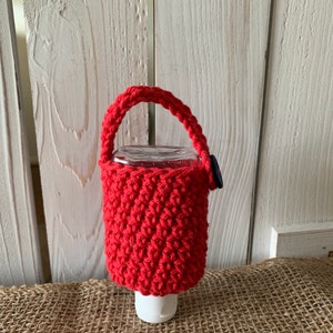 Hand Sanitizer holder l Hand Sanitizer Cozy l Stocking Stuffer l Teacher Gift Red