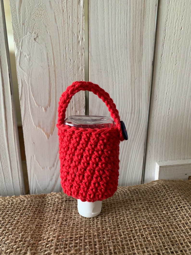 Hand Sanitizer holder l Hand Sanitizer Cozy l Stocking Stuffer l Teacher Gift Red