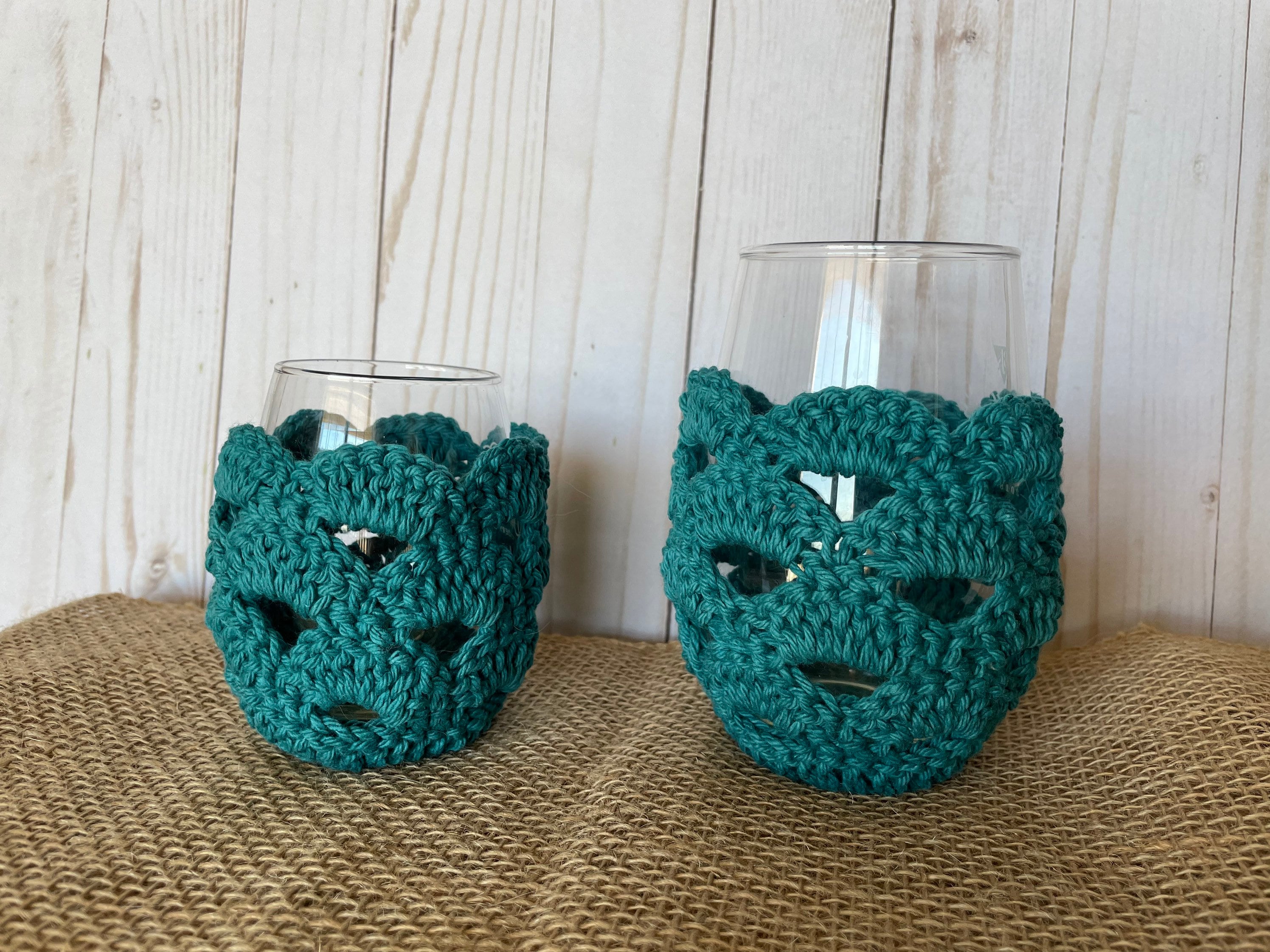 Wine Glass Cozy L Wine Gift L Stemless Wine Glass Cozy Etsy