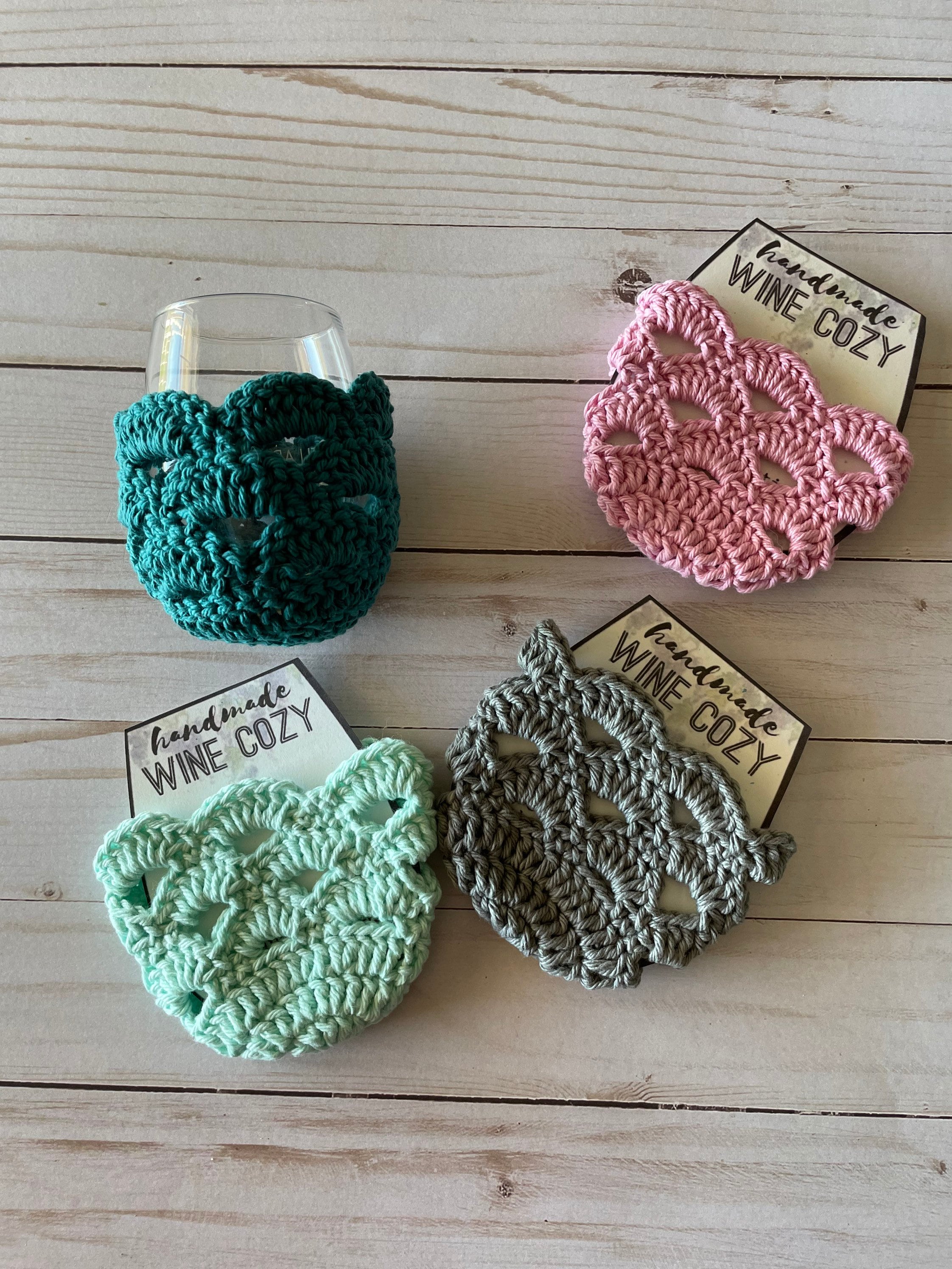 Wine Glass Cozy L Wine Gift L Stemless Wine Glass Cozy Etsy