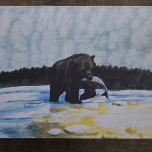 WENSKAART BEREN, kaart voor alle gelegenheden, blanco cadeaukaart, originele ontwerpkaart, cadeaukaart voor buitenmensen, gratis verzending in de VS. Handgemaakte kaart