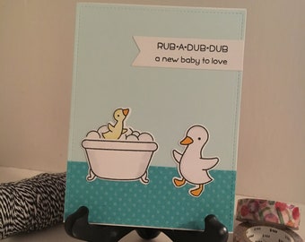 Cute Baby Card "A New Baby to Love" - Baby Shower Card, Expecting Card, New Baby, New Mom, Baby Shower Gift, Cute Greeting Card,