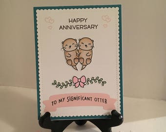 Biglietto Di Auguri Divertente Hey Chimp – 'All My Otter' Per Compleanno, Marito, Moglie