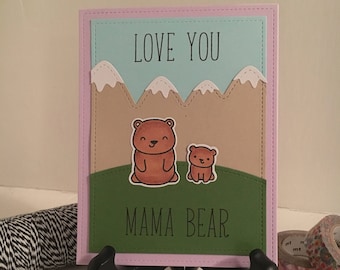 Happy Mother's Day Card "Love You, Mama Bear" - Mama Bear Card, Birthday Card Mom, Love You Mom, Love You Mama Bear, Mother's Day Card