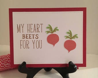Funny Love Card "My Heart BEETS for you" - Love Card, Card for Boyfriend, Card for Girlfriend, Valentine Card, Card for Her, Card for Him