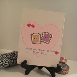 Grappige liefde kaart "You 're de pindakaas op mijn gelei" - schattig vriendschap, Funny Valentine, vriend, vriendin, verjaardag, grappige liefde